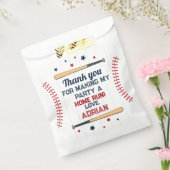 Baseball 1e verjaardag bedankzakje (Gezegeld)