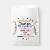 Baseball 1e verjaardag bedankzakje (Voorkant)