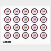 Baseball 1e verjaardag Favor Ronde Sticker (Vel)