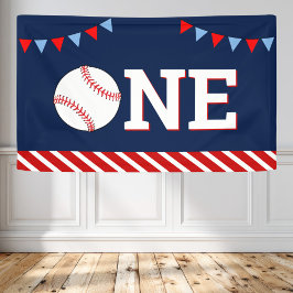 Baseball 1e verjaardag spandoek