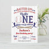 Baseball, 1e verjaardag voor Jongen, Sport Kaart (Staand voorkant)