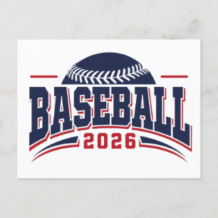 Baseball 2026 - Classic Sports Team Style Design Uitnodiging Briefkaart