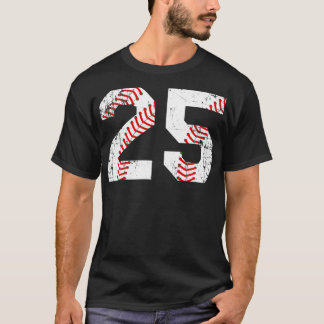  Baseball 25 Jersey Number T-shirt