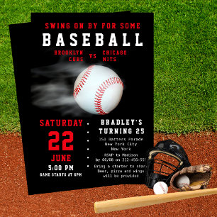 Baseball 25e verjaardag Sportpartij Gamedag Kaart
