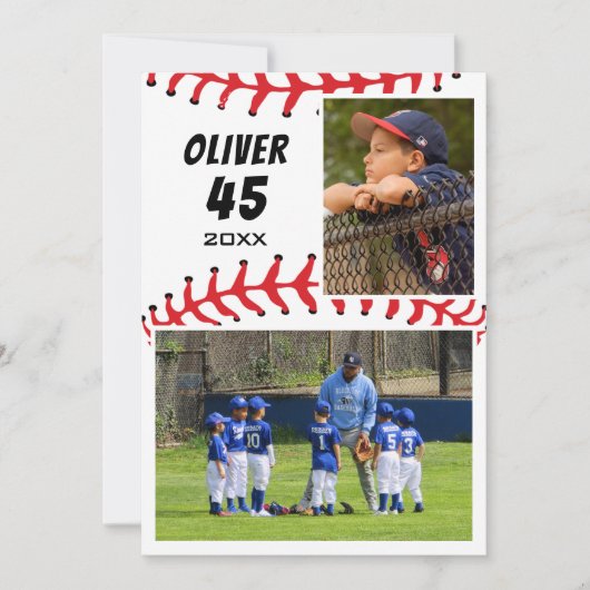 Baseball 2 Foto Memory Mate Kaart (Voorkant)