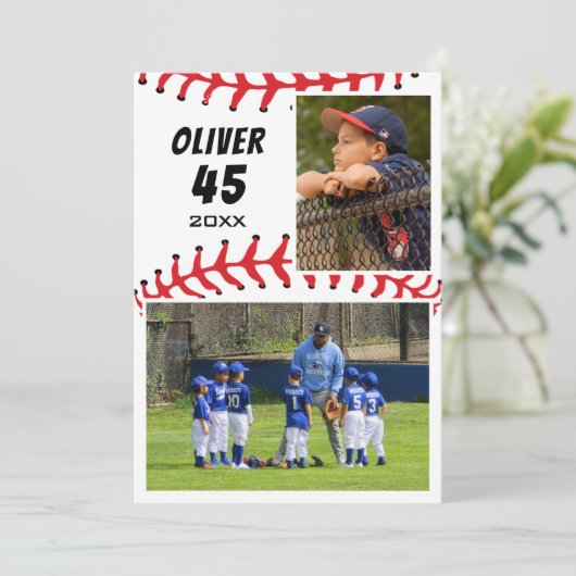 Baseball 2 Foto Memory Mate Kaart (Staand voorkant)