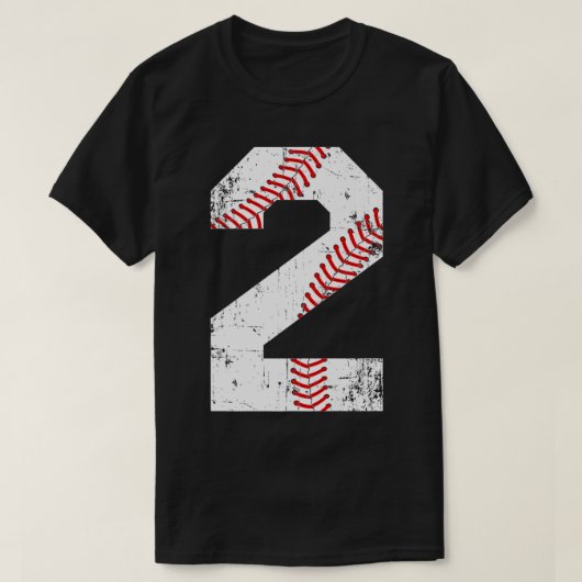  Baseball 2 Jersey Number Premium T-shirt (Design voorkant)