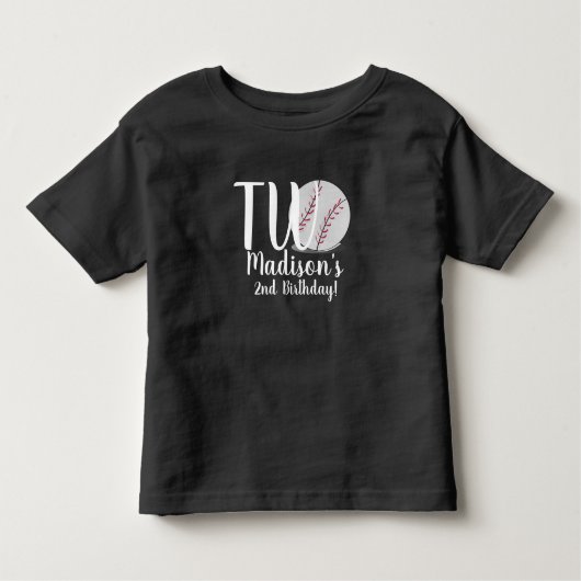 Baseball 2e verjaardag Shirten voor Baby Kinder Shirts (Voorkant)