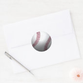 Baseball - 3D-effect Ronde Sticker (Envelop)