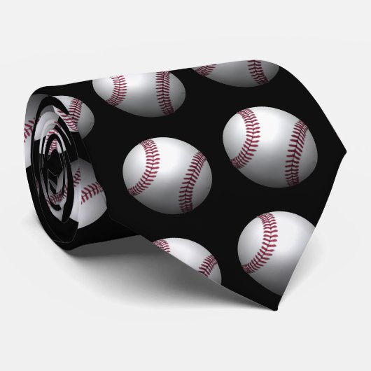 Baseball - 3D-effect Stropdas (Opgerold)