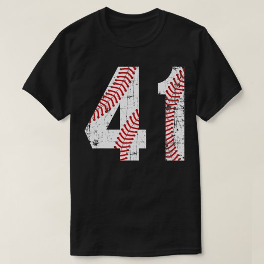  Baseball 41 Jersey Number T-shirt (Design voorkant)