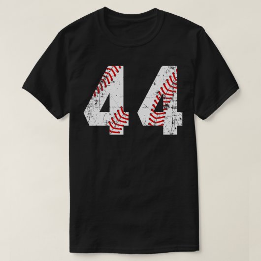  Baseball 44 Jersey Number T-shirt (Design voorkant)