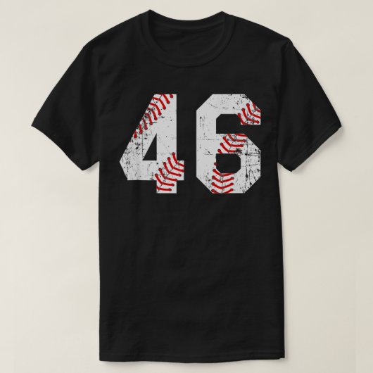 Baseball 46 Jersey Number T-shirt (Design voorkant)