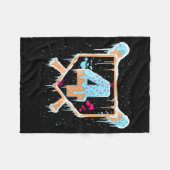 Baseball 4 Year Old Ice Cream Drip 4th Birthday Bo Fleece Deken (Voorkant (Horizontaal))