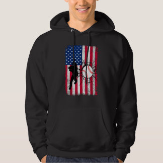 Baseball 4th Of July American Flag Patriotic Baseb Hoodie