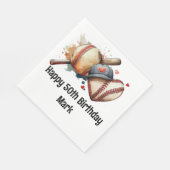 Baseball 50th Birthday Party Servet (Hoek)