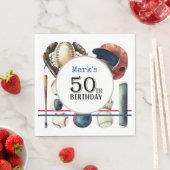 Baseball 50th Birthday Party Servet (Insitu)