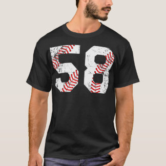 Baseball 58 Jersey Number T-shirt