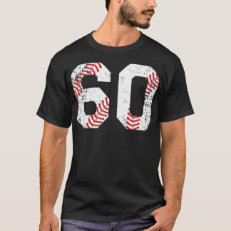  Baseball 60 Jersey Number T-shirt