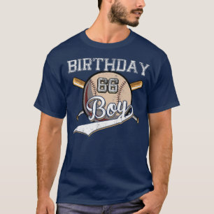 Baseball 66e verjaardag 66 jaar oude honkbal t-shirt