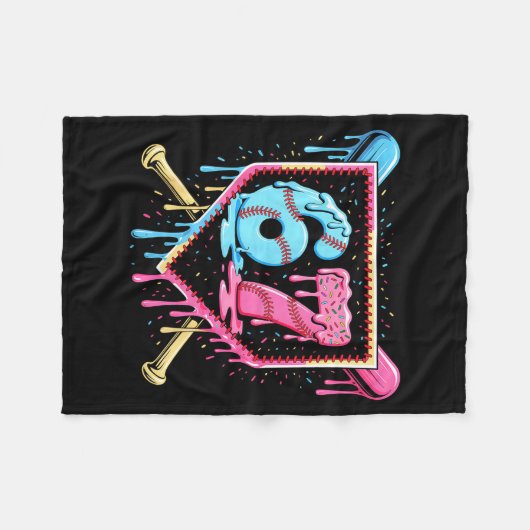 Baseball 67 Ice Cream Drip Funny Six Seven Meme Bo Fleece Deken (Voorkant (Horizontaal))