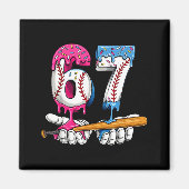 Baseball 67 Ice Cream Drip Six Seven Boys Funny Me Magneet (Voorkant)