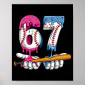 Baseball 67 Ice Cream Drip Six Seven Boys Funny Me Poster (Voorkant)
