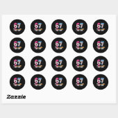 Baseball 67 Ice Cream Drip Six Seven Boys Funny Me Ronde Sticker (Vel)