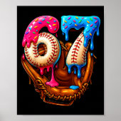 Baseball 67 Six Seven Funny 6 7 Meme Gen Alpha Mem Poster (Voorkant)