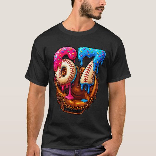 Baseball 67 Six Seven Funny 6 7 Meme Gen Alpha Mem T-shirt (Voorkant)