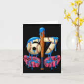 Baseball 67 Six Seven Funny Gen Alpha Meme Drip  Kaart (Gele Bloem)