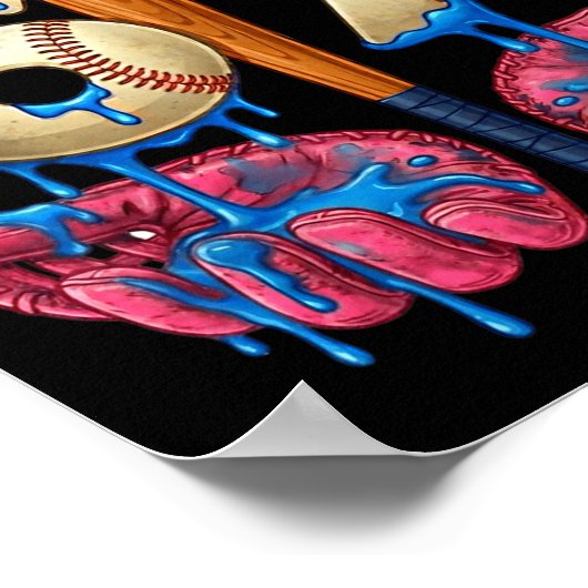 Baseball 67 Six Seven Funny Gen Alpha Meme Drip  Poster (Hoek)