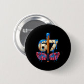 Baseball 67 Six Seven Funny Gen Alpha Meme Drip  Ronde Button 5,7 Cm (Voorkant /achterkant)