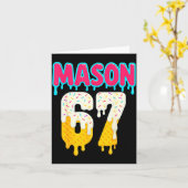 Baseball 6 7 Ice Cream Drip Number 67 Funny Six Se Kaart (Gele Bloem)