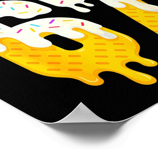 Baseball 6 7 Ice Cream Drip Number 67 Funny Six Se Poster (Hoek)