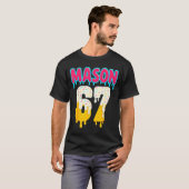 Baseball 6 7 Ice Cream Drip Number 67 Funny Six Se T-shirt (Voorkant volledig)