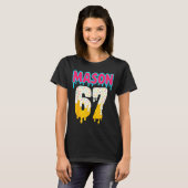 Baseball 6 7 Ice Cream Drip Number 67 Funny Six Se T-shirt (Voorkant volledig)
