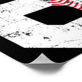 Baseball 6 Jersey Nummer T Shirt  Poster (Hoek)