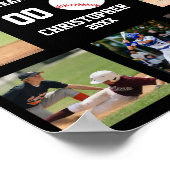 Baseball 7 Fotocollage Gepersonaliseerd Poster (Hoek)