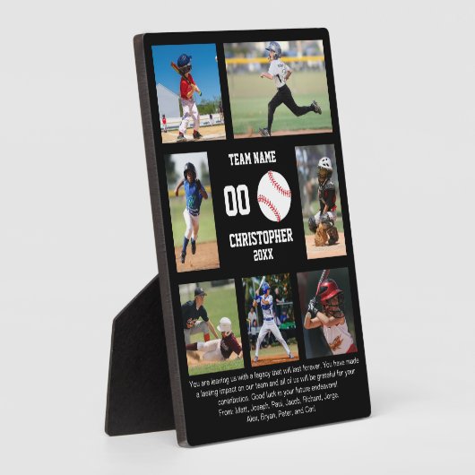 Baseball 7 photo collage team name fotoplaat (Zijkant)