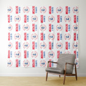 Baseball 7th Birthday Boys | Achtergrond stap herh Wandkleed (In Situ (horizontaal))
