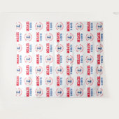 Baseball 7th Birthday Boys | Achtergrond stap herh Wandkleed (Voorkant (horizontaal))