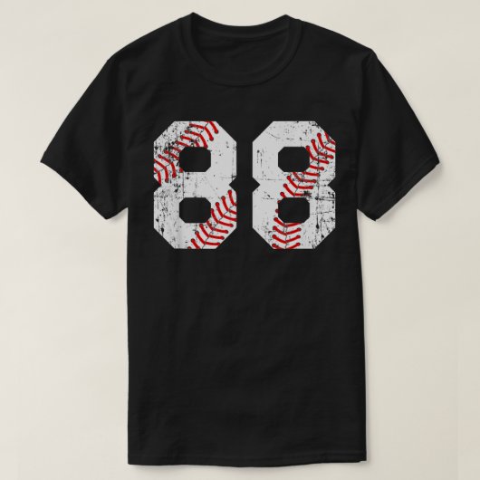 Baseball 88 Jersey Number T-shirt (Design voorkant)