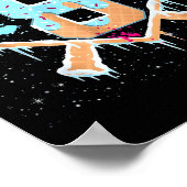 Baseball 8 Year Old Ice Cream Drip 8th Birthday Bo Poster (Hoek)