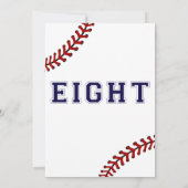 Baseball 8e verjaardag Uitnodiging (Achterkant)