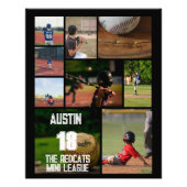 Baseball 9 Fotocollage Gepersonaliseerd Poster (Voorkant)