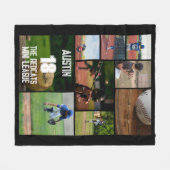 Baseball 9 Fotocollage Gepersonaliseerd Poster Fleece Deken (Voorkant (Horizontaal))