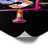 Baseball 9 Year Old Ice Cream Drip 9th Birthday Bo Poster (Hoek)