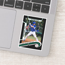 Baseball Aandenken Levendig Groen Zwart Aangepast  Sticker