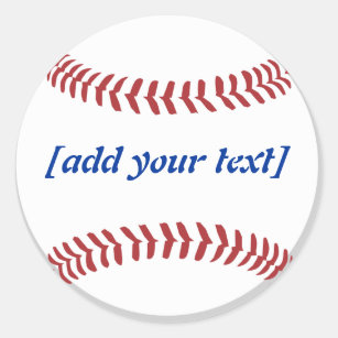 Baseball [aangepaste tekst] ronde sticker